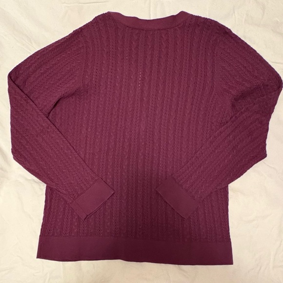 Talbots Cabled Cotton Cardigan - Picture 6 of 7